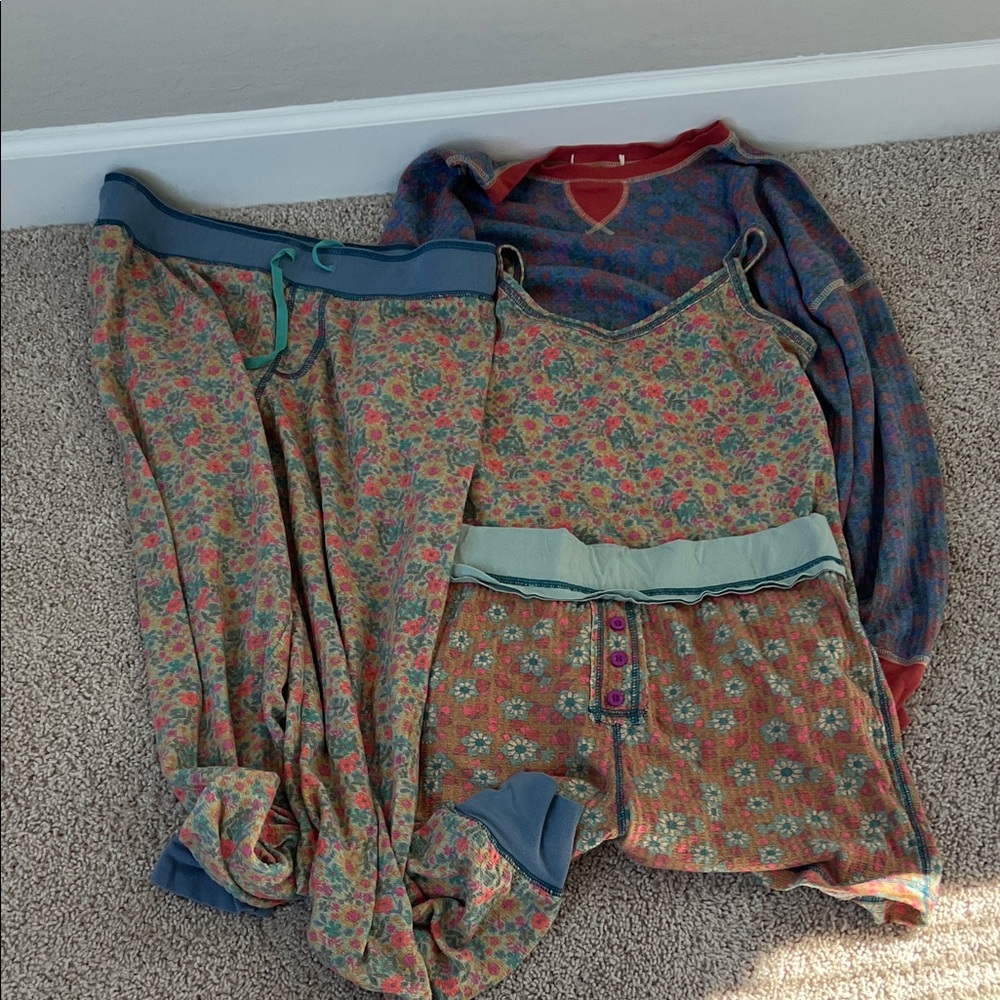Natural Life Floral Pajama Sets